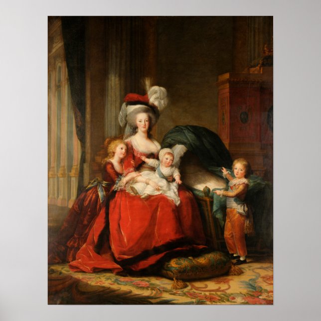 Vigée Le Brun - Marie-Antoinette und ihre Kinder Poster (Vorne)