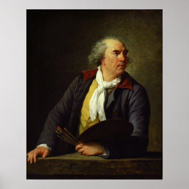 Vigée Le Brun - Portrait von Hubert Robert 1788 Poster (Vorne)