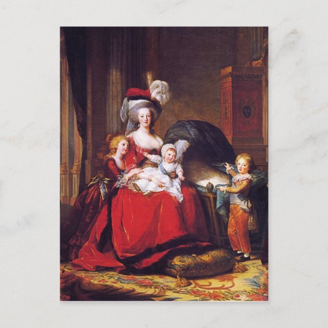 Vigée-Lebrun - Marie Antoinette und ihre Kinder Postkarte (Vorderseite)