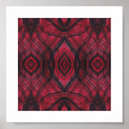 Vigilance Red Abstract Watercolor Art Poster