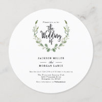 Vigne de verdure rustique | Invitation de mariage