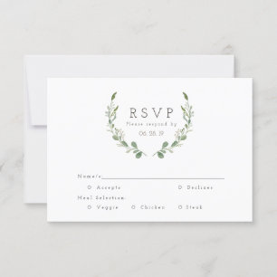 Vignes de verdure aquarelle RSVP