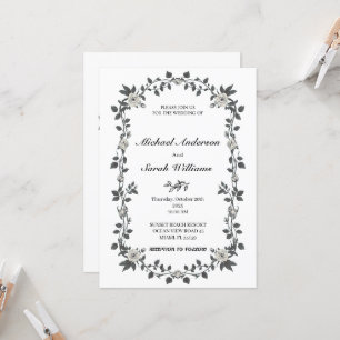 Vignes vintages Florales Faire-part de mariage Noi