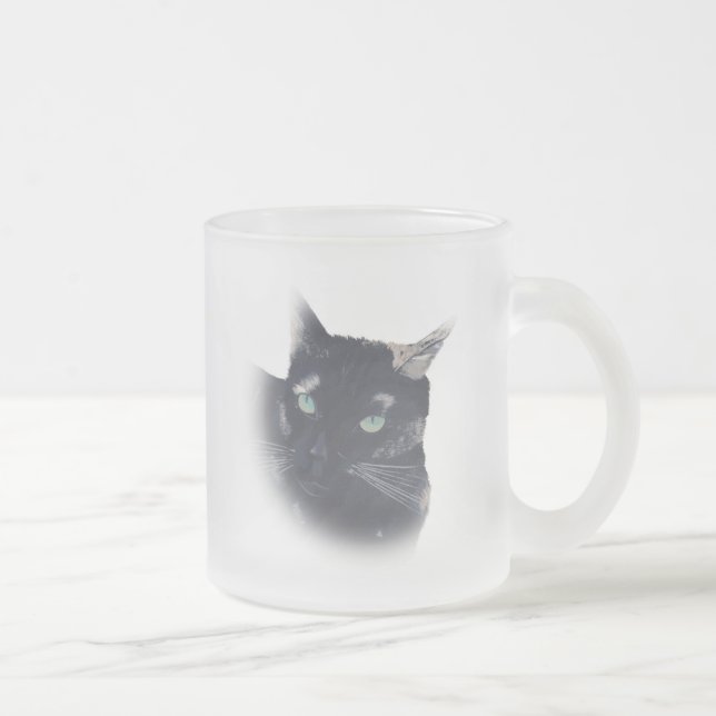 Vignette von Tortoise Muschel Kat Gesicht Tasse (Rechts)