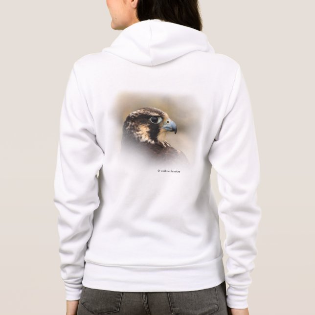 Vignettiertes Profil eines Peregrine Falken Hoodie (Rückseite)
