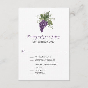 Vignoble aquarelle   Mariage RSVP