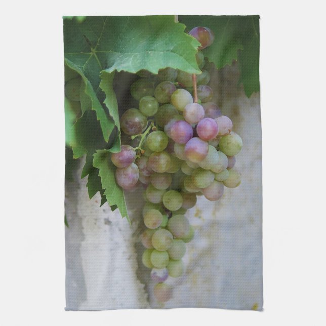 Vignoble de raisins toscans serviette de cuisine (Vertical)