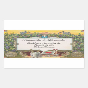 Vignoble Mariage Personnalisé Étiquettes bouteille