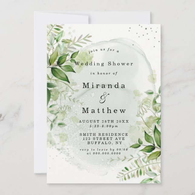 Vignoble rustique Invitations Wedding showers (Devant)