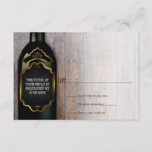Vignoble rustique Mariage RSVP Réponse