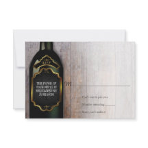 Vignoble rustique Mariage RSVP Réponse