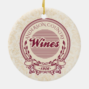 Vignoble sur mesure vin ornement de Noël