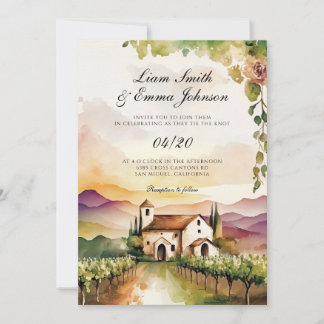 Vignoble Vignoble paysage Faire-part de mariage