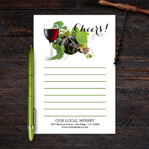 Vignobles rouges modernes Notes post-it