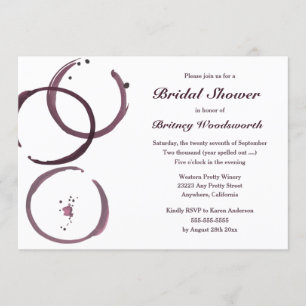 Vignobles Vignoble Douche nuptiale Invitations