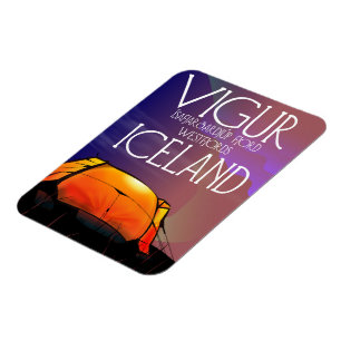 Vigur Ísafjarðardjúp fjord in Westfjords Island Magnet