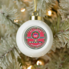 VII Armored Corps Desert Storm Veteran Keramik Kugel-Ornament