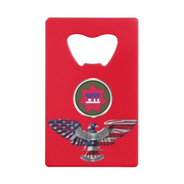 VII Armored Corps Eagle Geldbeutel Flaschenöffner (Vorderseite)