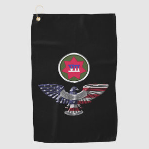 VII Armored Corps Eagle Golfhandtuch