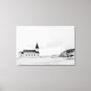 Vík i Myrdal Church, Island Leinwanddruck