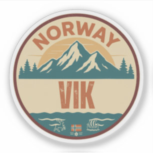 Vik, Norwegen Norwegen Aufkleber