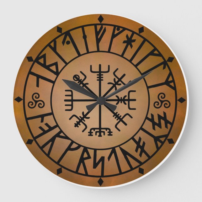 Viking-Alphabet Große Wanduhr (Vorderseite)