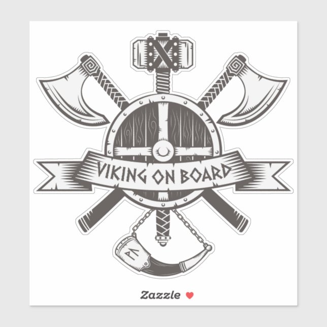Viking an Bord Aufkleber (Blatt)