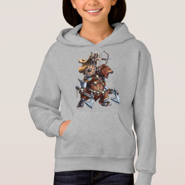 Viking Archer Riding War Bear Hoodie (Vorderseite)