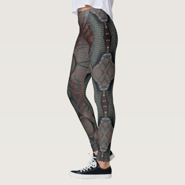 Viking Armor Abstract Design Leggings (Links)
