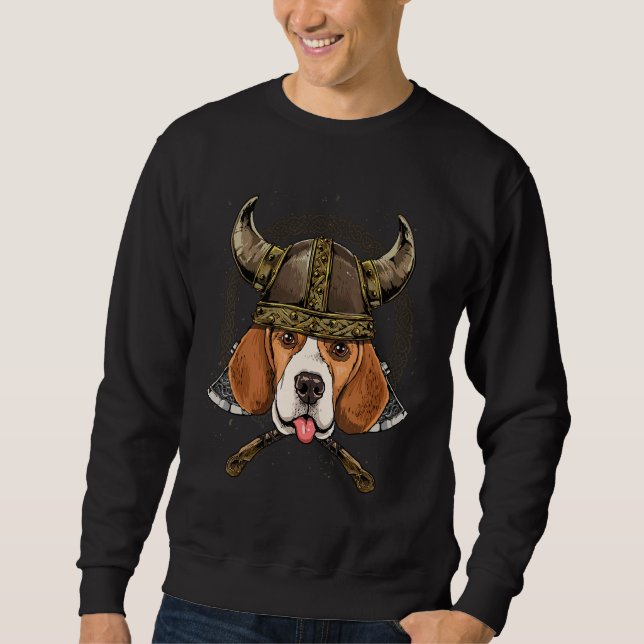 Viking Beagle Renaissance Norse Pagan Valhalla Pet Sweatshirt (Vorderseite)