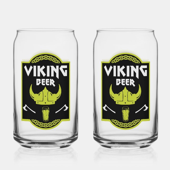 Viking Beer Drinker Dosenglas (Vorderseite)