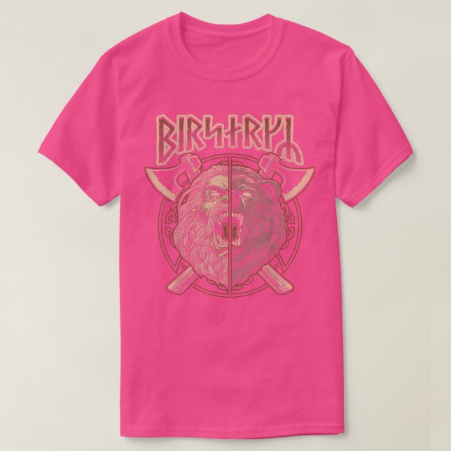 Viking Berserker Norse Pagan Bear Warrior Runes  T-Shirt (Design vorne)