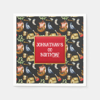 Viking Birthday Boys 1–7 | Galleon red blue kids Serviette