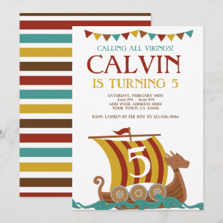 Viking Birthday Einladung