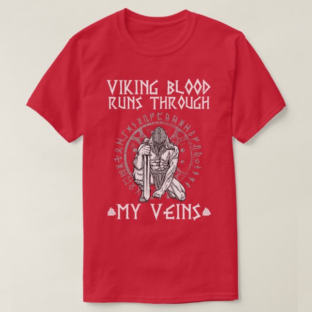 Viking Blutspuren durch 2 T-Shirt (Design vorne)