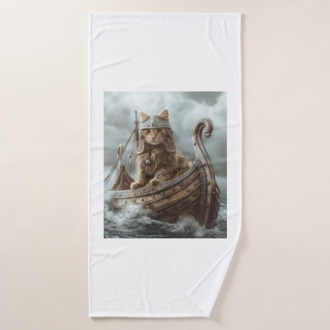 Viking Cat Badehandtuch (Badehandtuch)