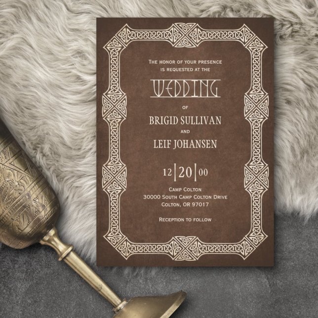 Viking Celtic Gamer Wedding Einladung (Von Creator hochgeladen)
