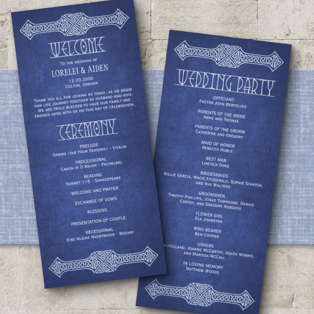 Viking Celtic Gamer Wedding Programme (Créateur téléchargé)