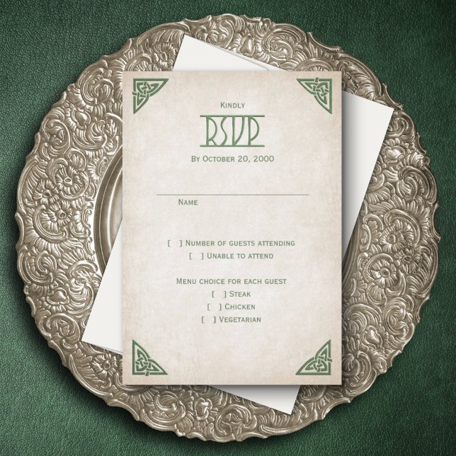 Viking Celtic Gamer Wedding RSVP Karte (Von Creator hochgeladen)