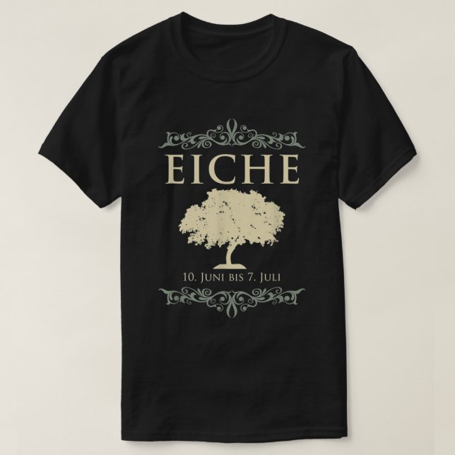 Viking Celtic Zodiac Sign | Eiche T-Shirt (Design vorne)