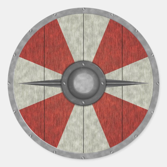 Viking Circle Shield Runder Aufkleber (Vorderseite)