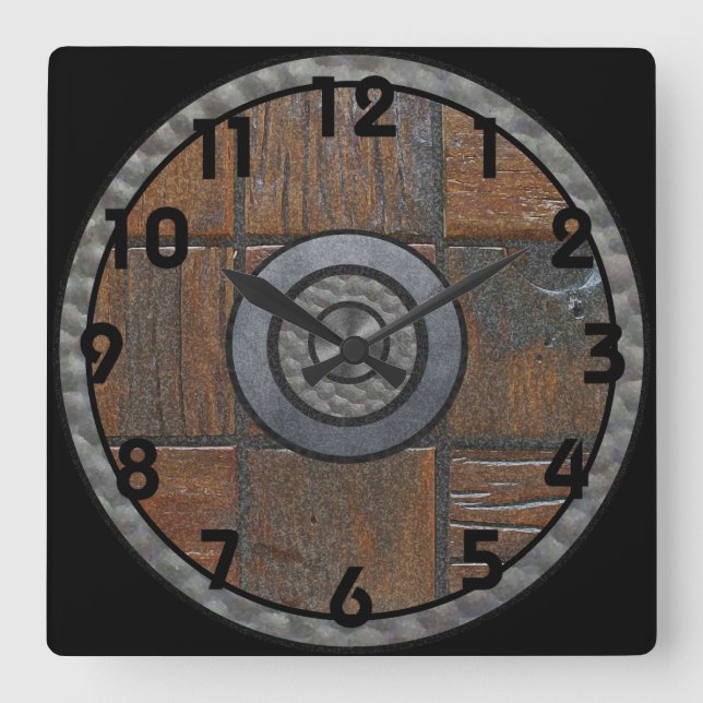 Viking Clock Quadratische Wanduhr (Vorderseite)