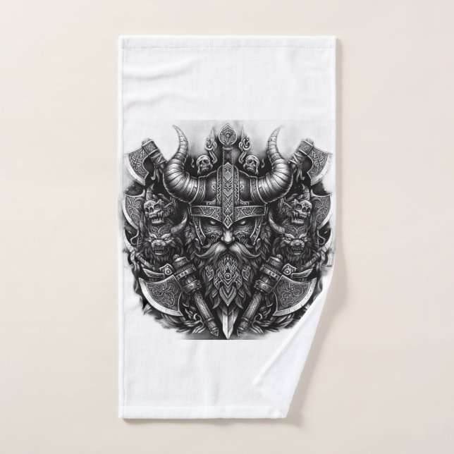 Viking Design Badhandtuch Set (Handtuch)