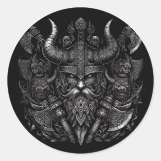 Viking Design Runder Aufkleber