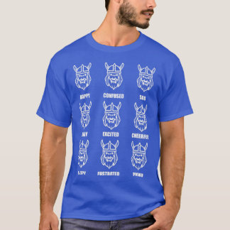 Viking Emotions Norwegen Gesicht Island Schweden T-Shirt
