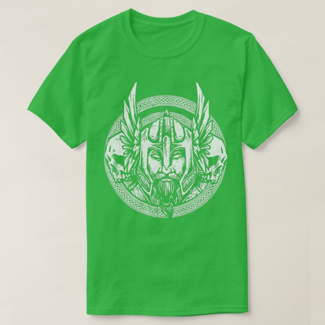 Viking Face Zeichnend T-Shirt (Design vorne)
