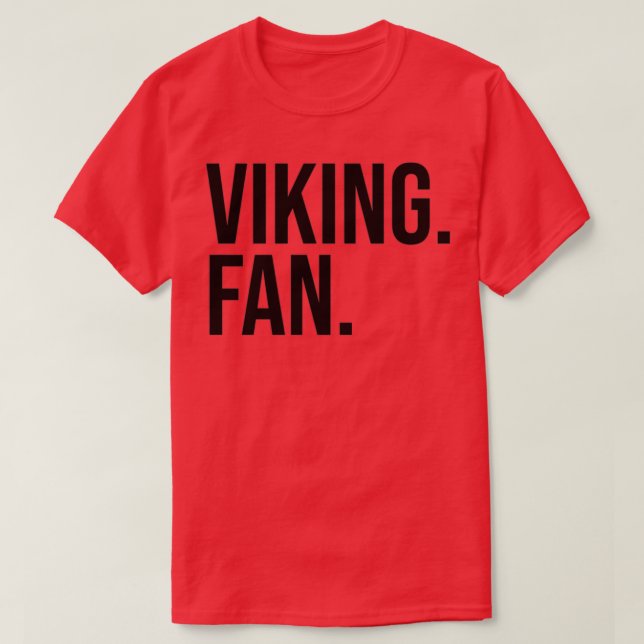 Viking Fan schwarzer Text T-Shirt (Design vorne)