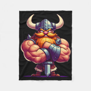 Viking Flex Muscles Fan Lover Bodybuilding Gym Fleecedecke
