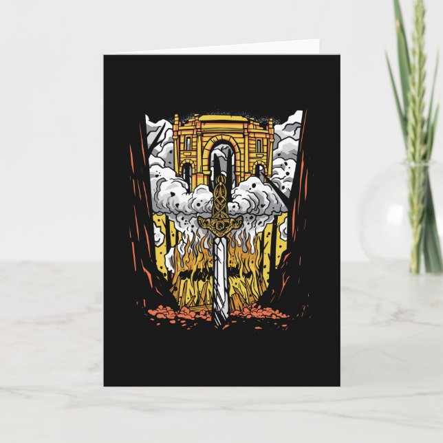 Viking Funeral Karte (Vorderseite)