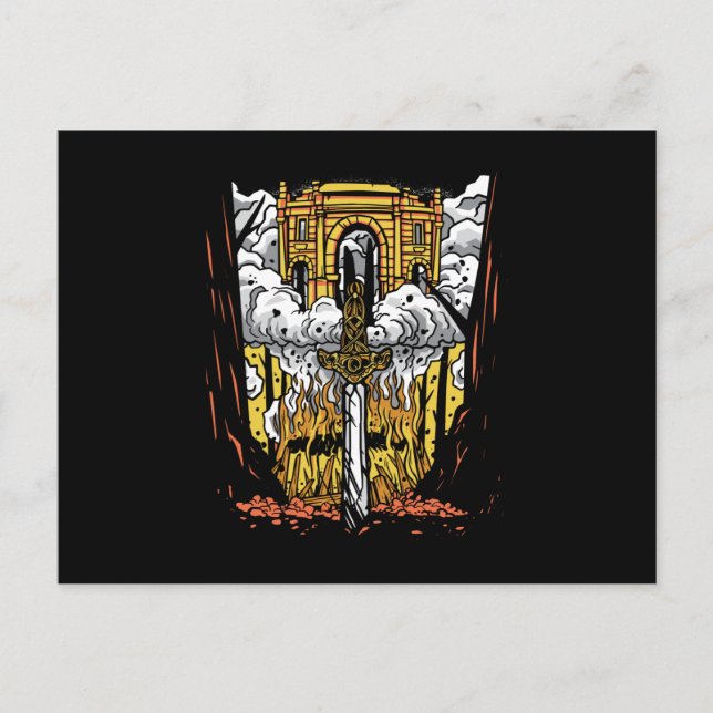 Viking Funeral Postkarte (Vorderseite)